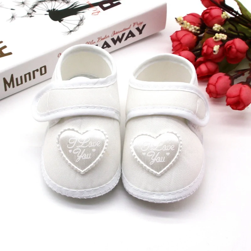 Spring Autumn Baby First Walkers Infant Baby Girls Boys Anti-Slip Shoes Heart-shaped Newborn Toddler Shoes 0-18 Months