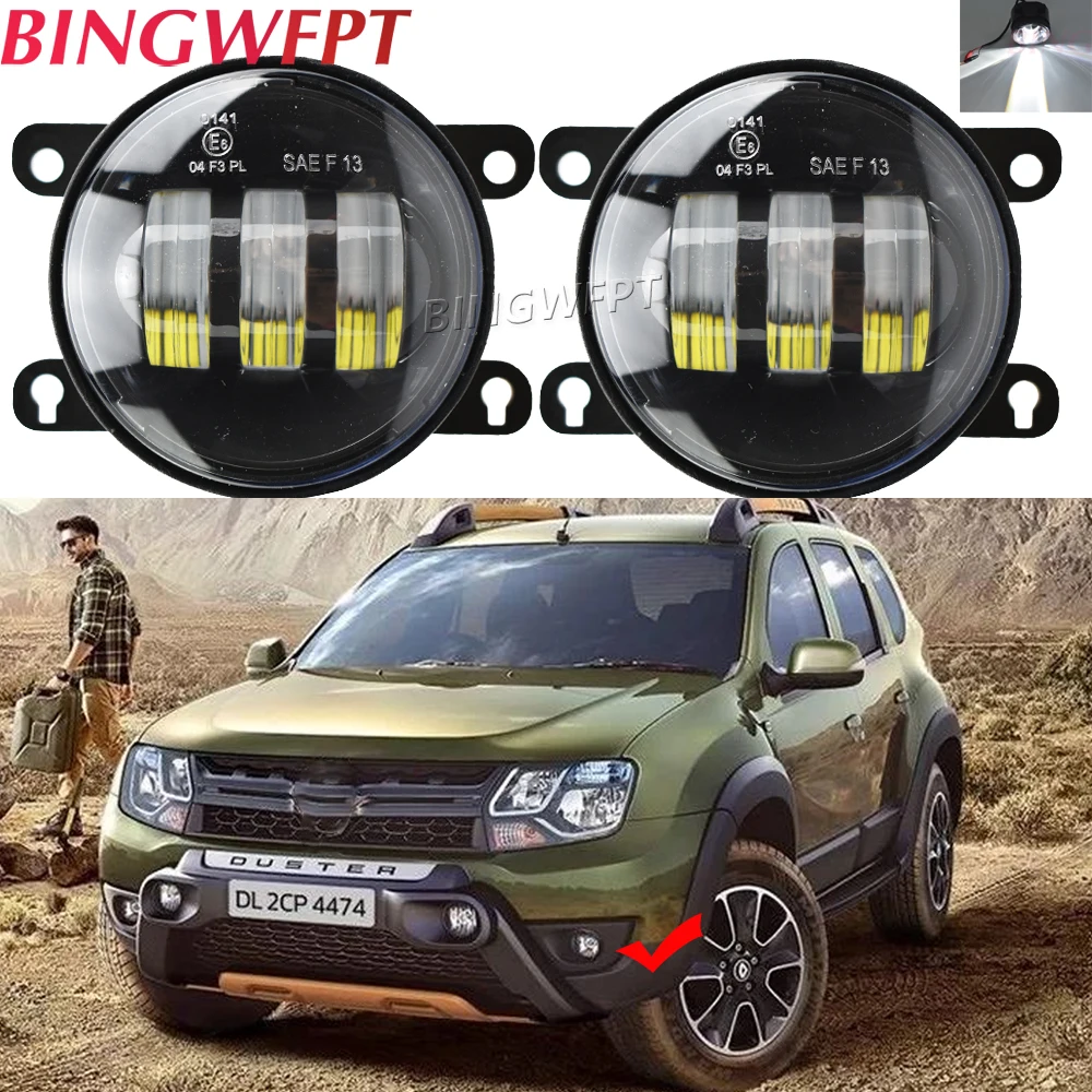 For Dacia Logan Sandero Duster 2004-2015 For Renault Koleos Megane LED Fog Lights H11 Fog Lights Assembly 2PCS Fog Light Lamp