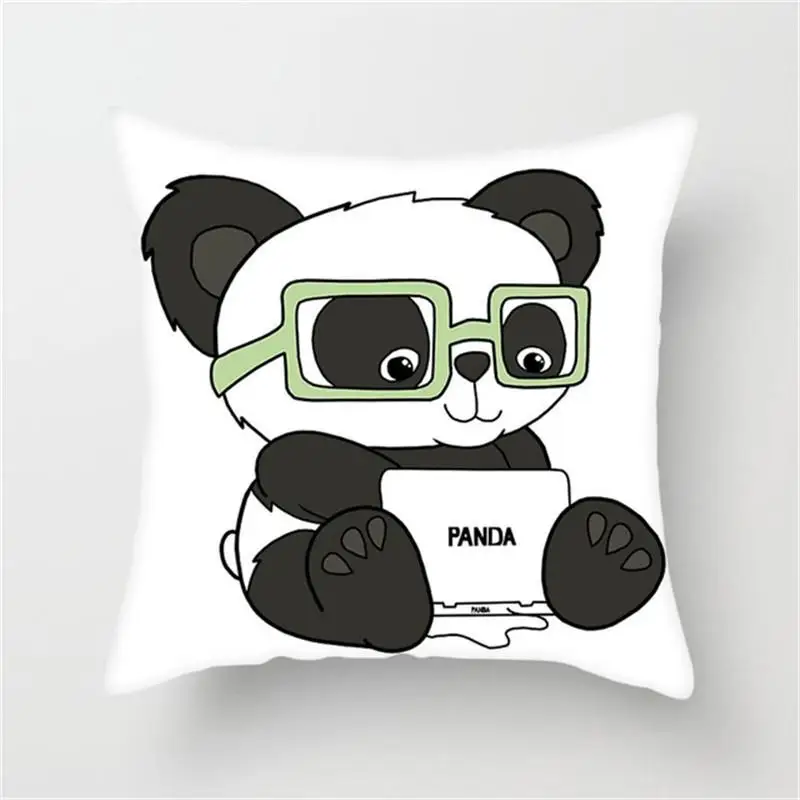 Pillowcase Bed Sofa Home Decorations Cute Panda  National Treasure   Decoration