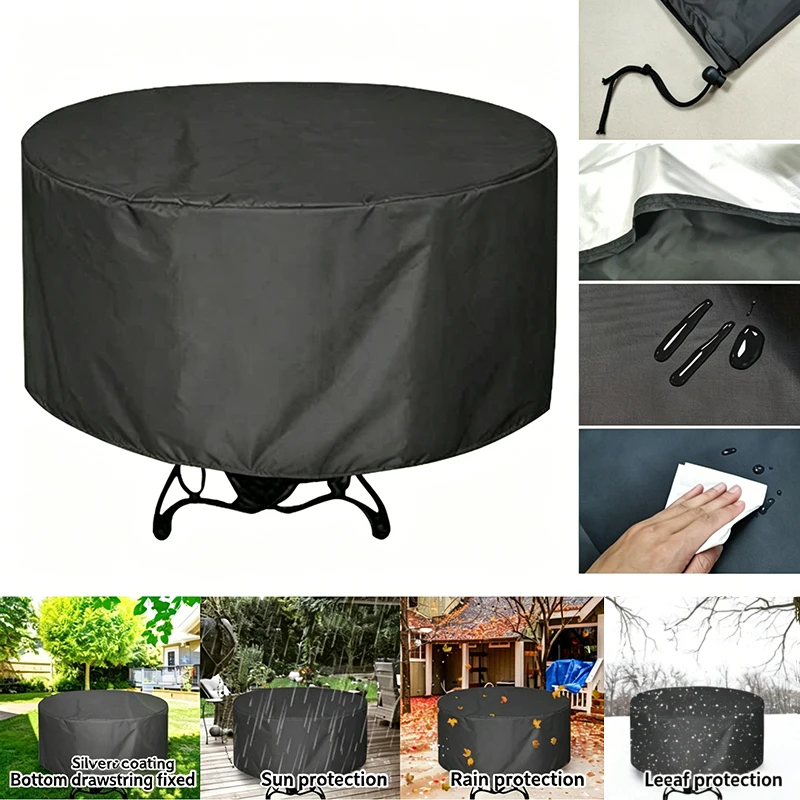 Universal Table and Chair Cover Waterproof Dustproof UV Resistant Full Coverage Protective Cloth for Indoor Outdoor Garden Patio