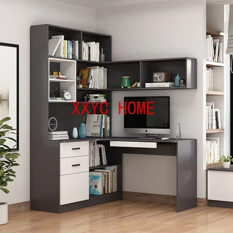 

Bookshelf Combination Computer Desktop Desk Simple Home Student Bookcase Desk Integrated