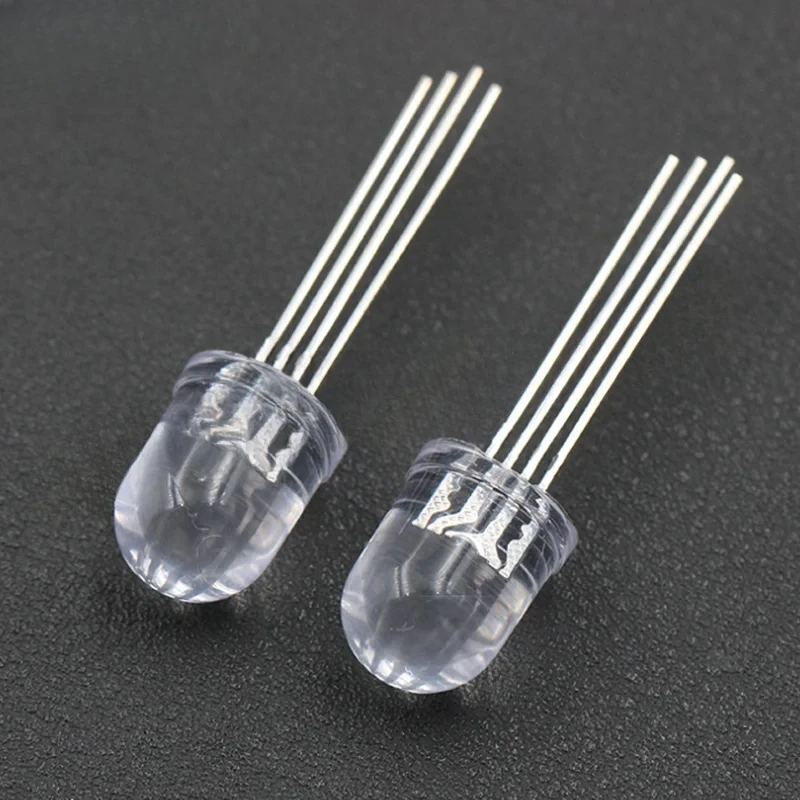 10pcs 10mm 4pins full-color RGB LED Common Anode / Cathode Transparent / Fog F10 Tri-Color Light Emitting Diode Red Green Blue