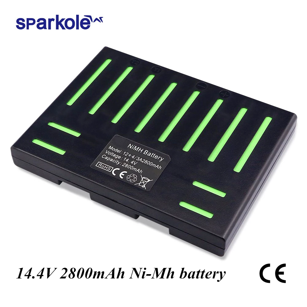 Sparkole 14.4V 2800mAh NIMH Battery For Cleanmate QQ5 Vacuum Cleaning Robot (CE Approved)