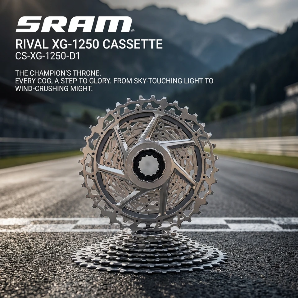 SRAM Rival XG-1250 Cassette CS-XG-1250-D1 12-Speed | X-Range