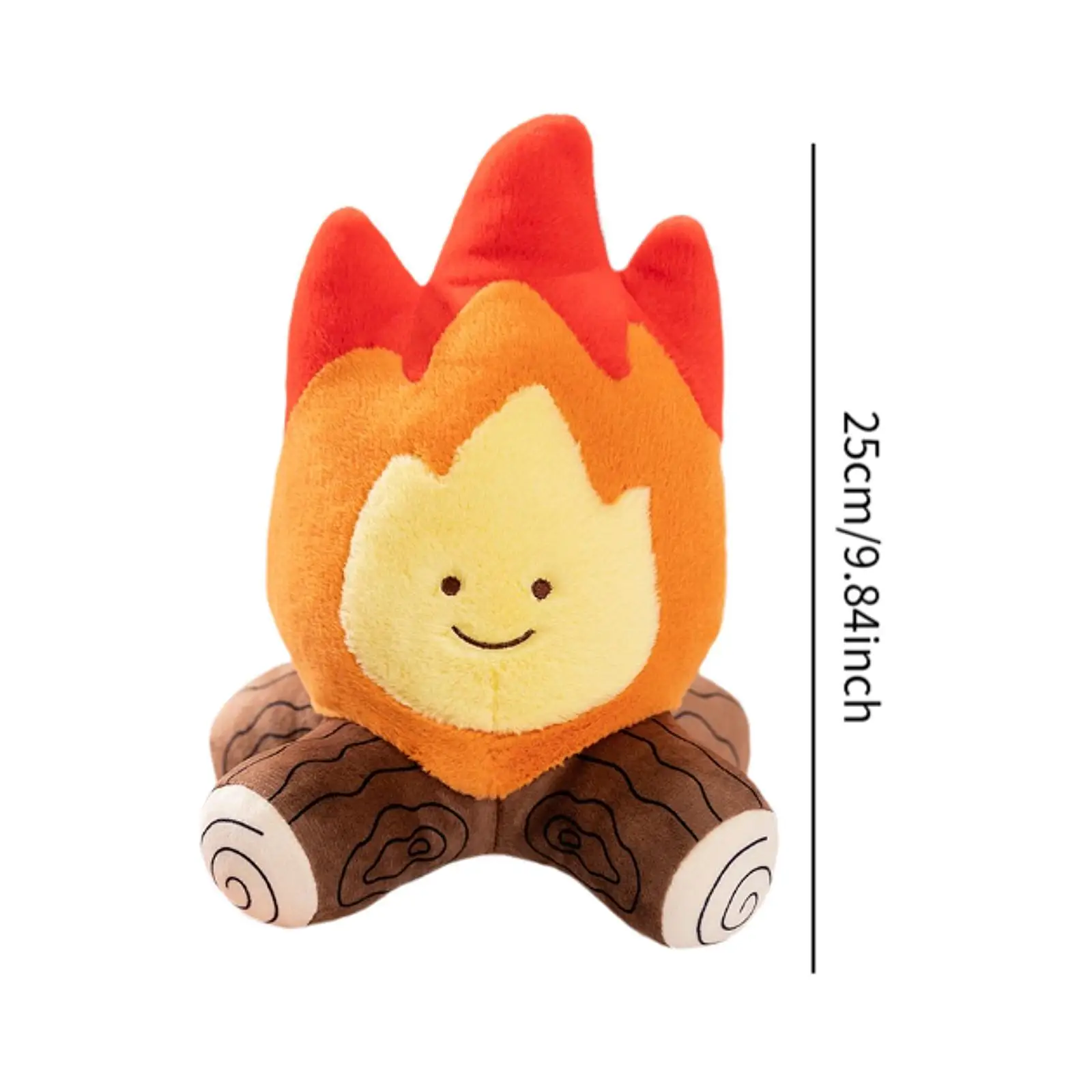 Fluffy Bonfire Plush Toy Cute Campfire Shaped Pillow Soft Stuffed Cushion for Home Bedroom Sofa Decoration Comfortable Holiday 3