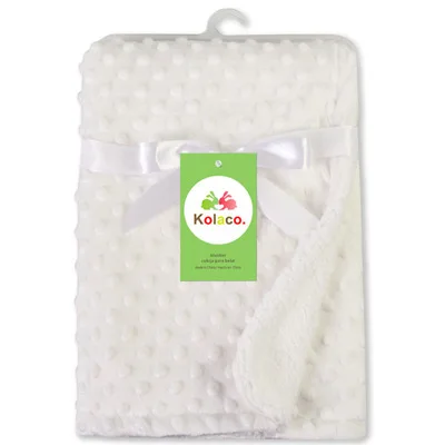 Manta blanca de lana suave para bebé, funda para cochecito de recién nacido, edredón para niño pequeño, ropa de cama infantil, envoltura para