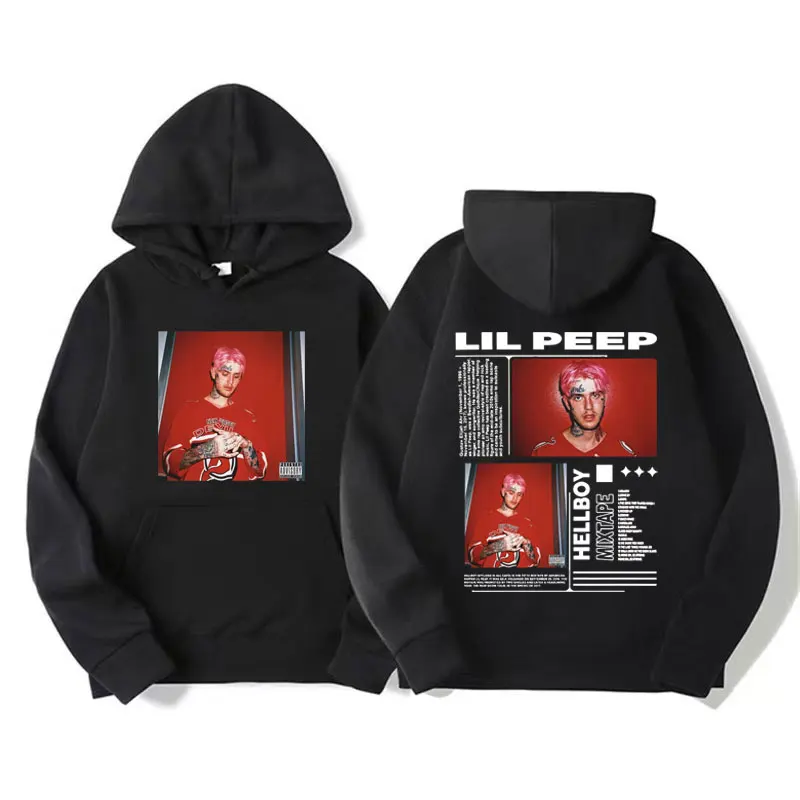 

Lil Peep Hellboy Rap Print Hoodie Men Woman Hip Hop Retro Hoodies Hooded Sweatshirts Harajuku Pullover Unisex Tracksuit Clothing