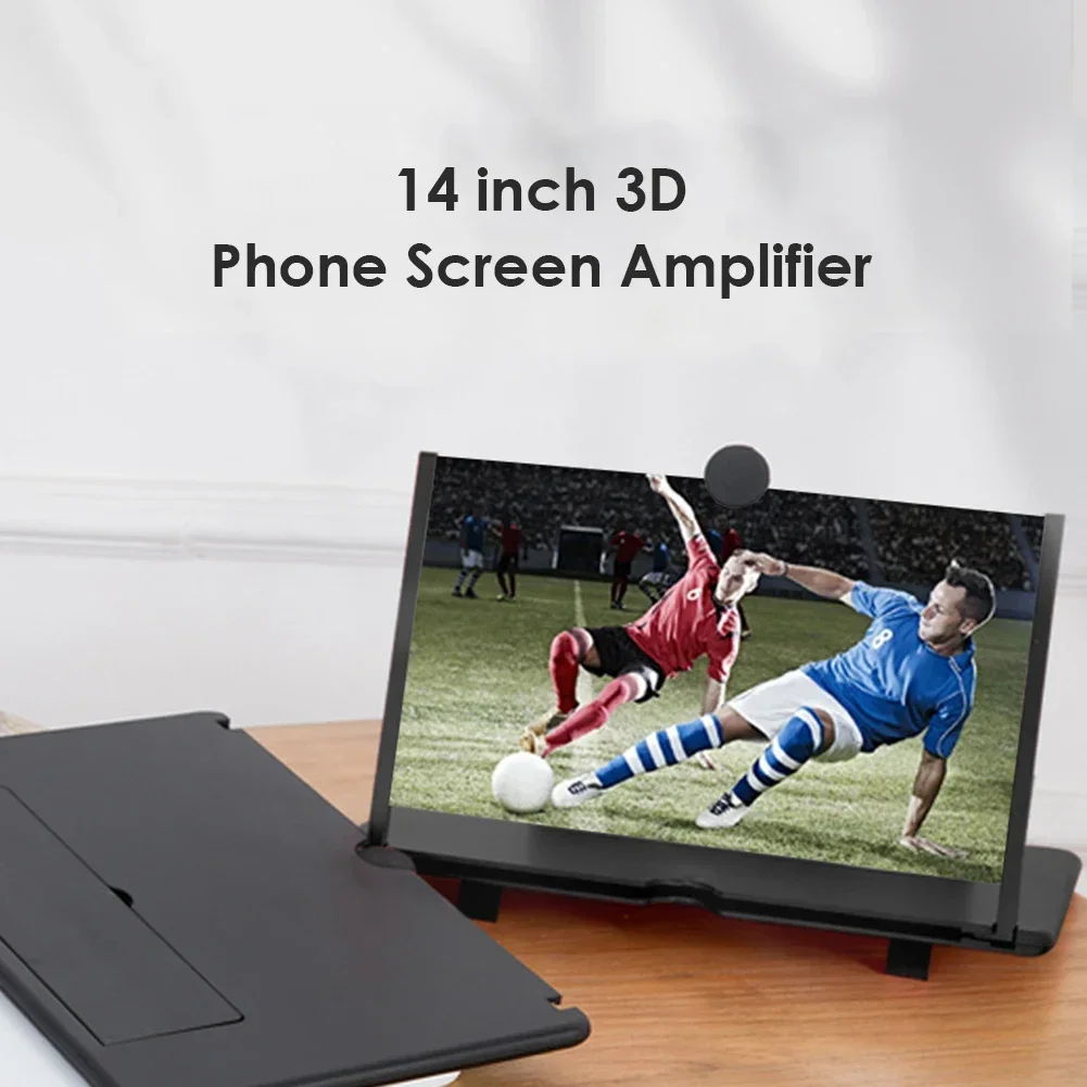 8/14 Inch 3D Screen Amplifier Mobile Phone Screen Video Magnifier for Smartphone Enlarged Screen Phone Stand Bracket Mobile