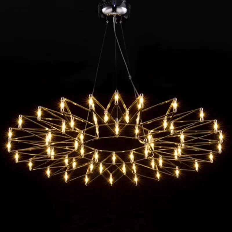 Modern Starry Sky Line Pendant Lamp For Living Room Restaurant Chandelier Interior Lighting Hanging Fixture