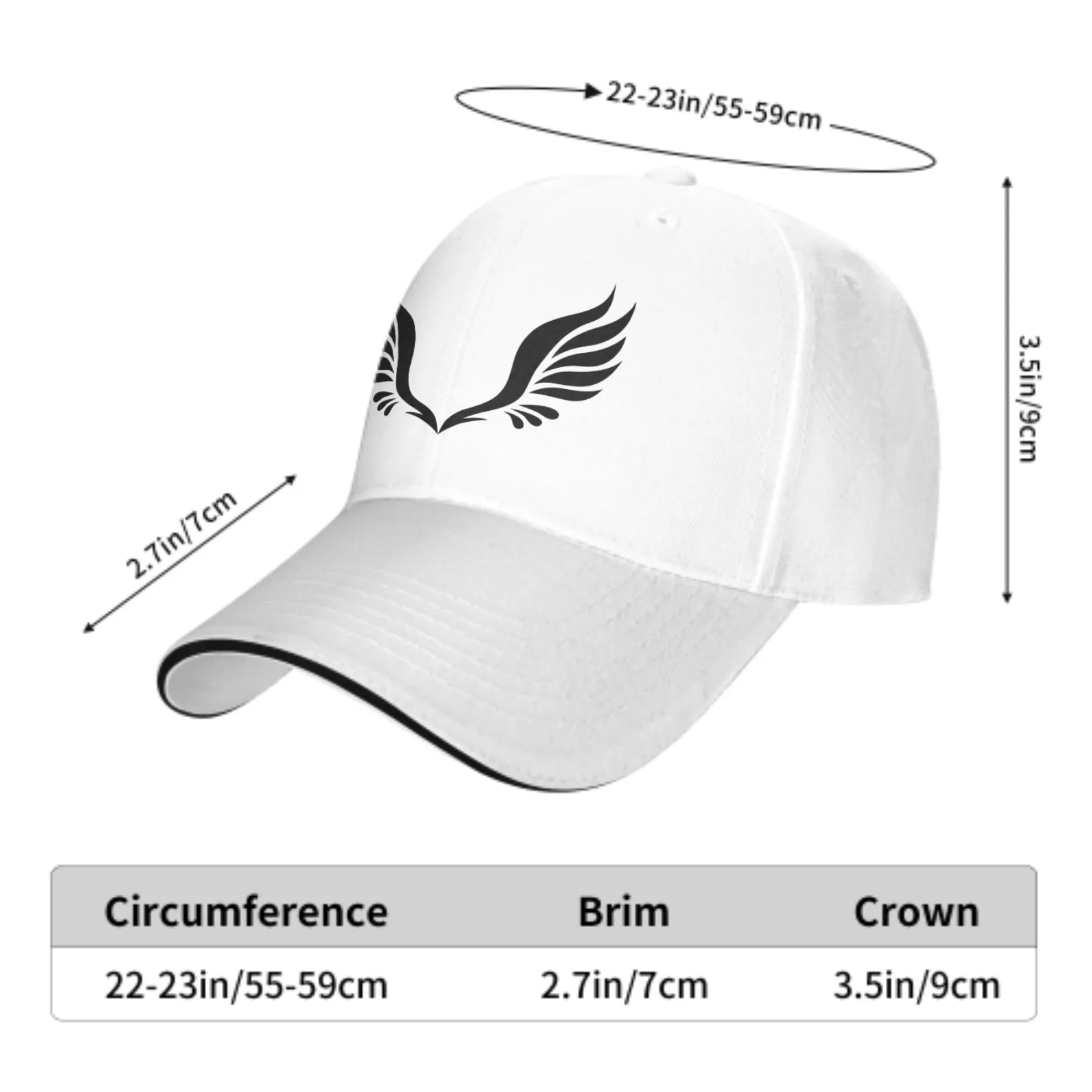 Wing Adjustable Women Men Back Closure Caps Washed Sandwich Caps Sports Outdoor Baseball Hat