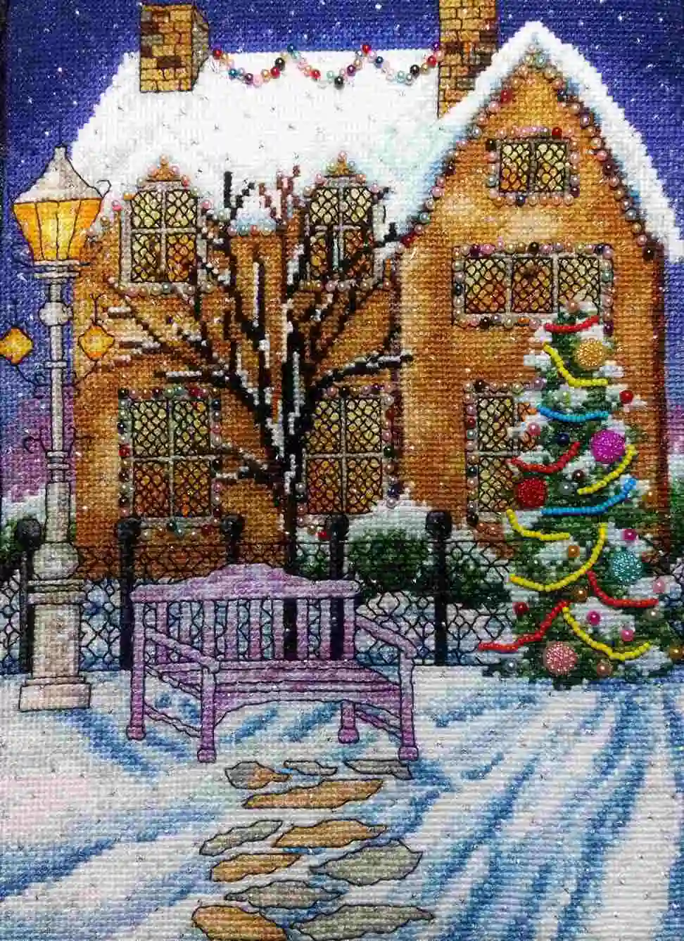 IGLOO-Chinese Cross-Stitch Kits, Embroidery Needlework, Cross Stitch, DIY Sets, 32-38, 16CT, 14CT, 18CT, Winter