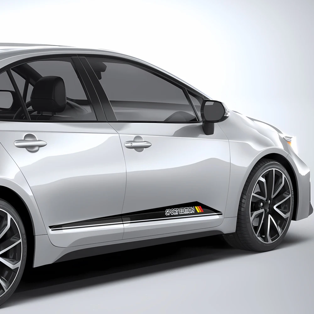 

2 x Car Door Side Racing Sport Edition Graphics Stripes Vinyl Decals Sticker Kit for Toyota Levin 2019-2024