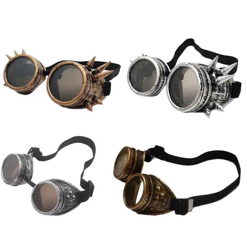 Vintage Fashion Sunglasses Victorian Gothic Cosplay Rivet Steampunk Goggles Glasses Welding Punk Goggles