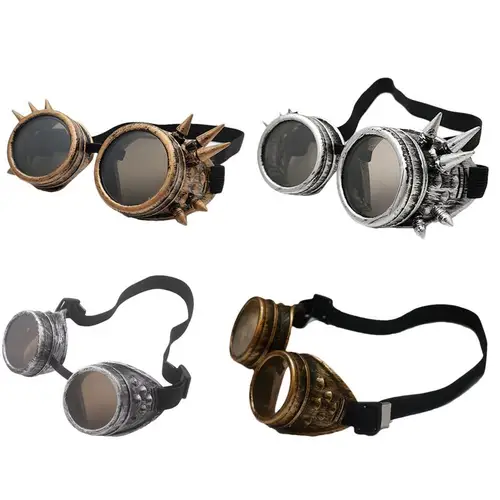 Gafas de sol de moda Vintage, gafas góticas victorianas para Cosplay, gafas Steampunk con remaches, gafas Punk de soldadura