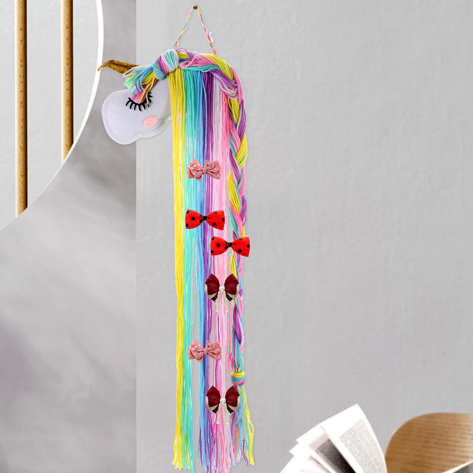 

Children Hair Clip Storage ganizer for Bows Girls Cloth Satin Accessories Wall Decor Bow Holder Headb Hanger Space Saving