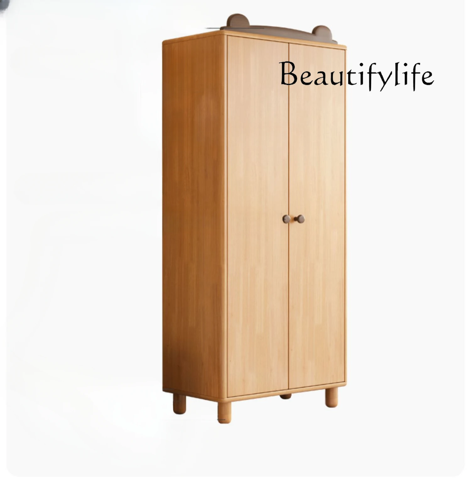 

Solid Wood Wardrobe Home Bedroom Small Apartment Wardrobe Cartoon New Storage Wardrobe