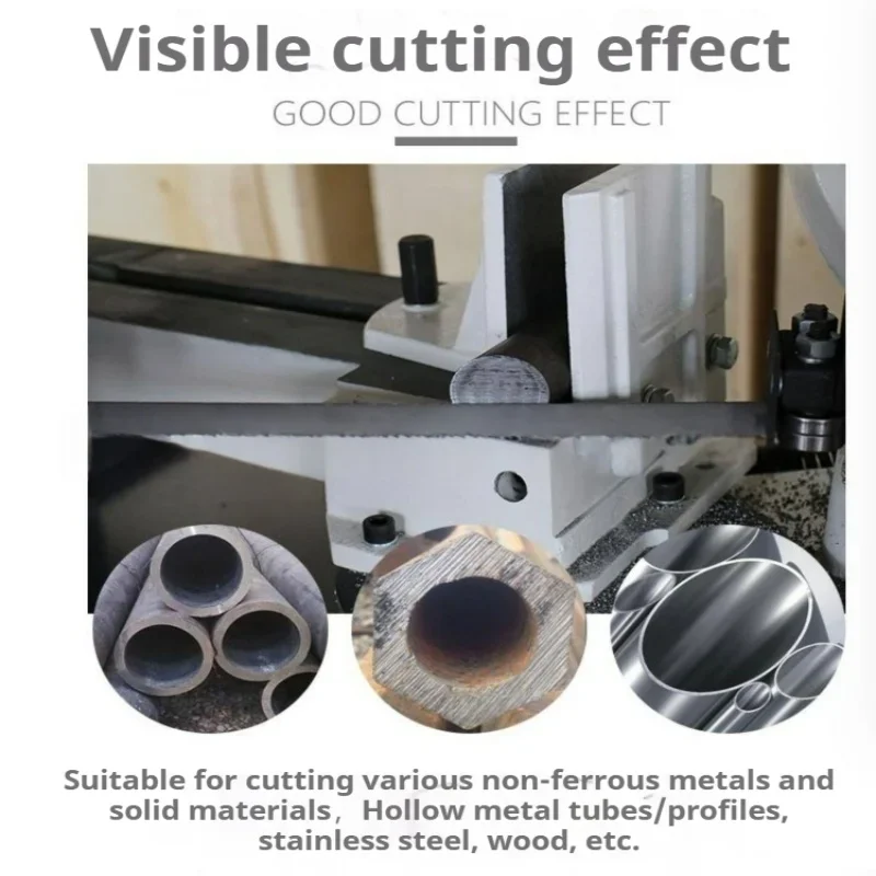 Mobile Horizontal Metal Band Saw Machine with Casters Coolant Spraying System Multi-Angle Steel Cutting Band Saw (Customized)
