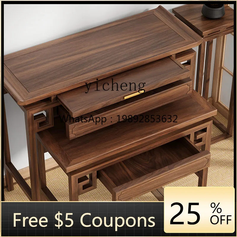 

GX New Chinese Style Altar Incense Burner Table Domestic Buddhist Hall Solid Wood Buddha Table Desk Altar Cabinet