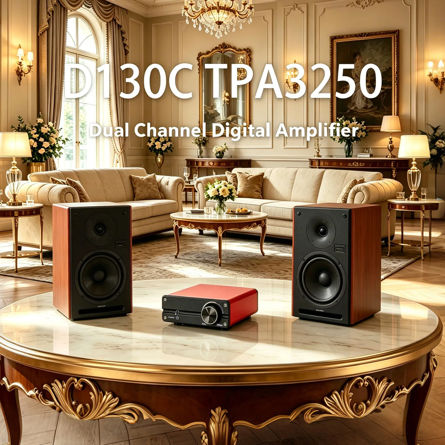 YJCO TPA3250 Leistungsverstärker 2-Kanal HiFi Klasse D Digital 2x130W Hochleistungs-Audiophiler Stereo-Audioverstärker D130C – Detail 1