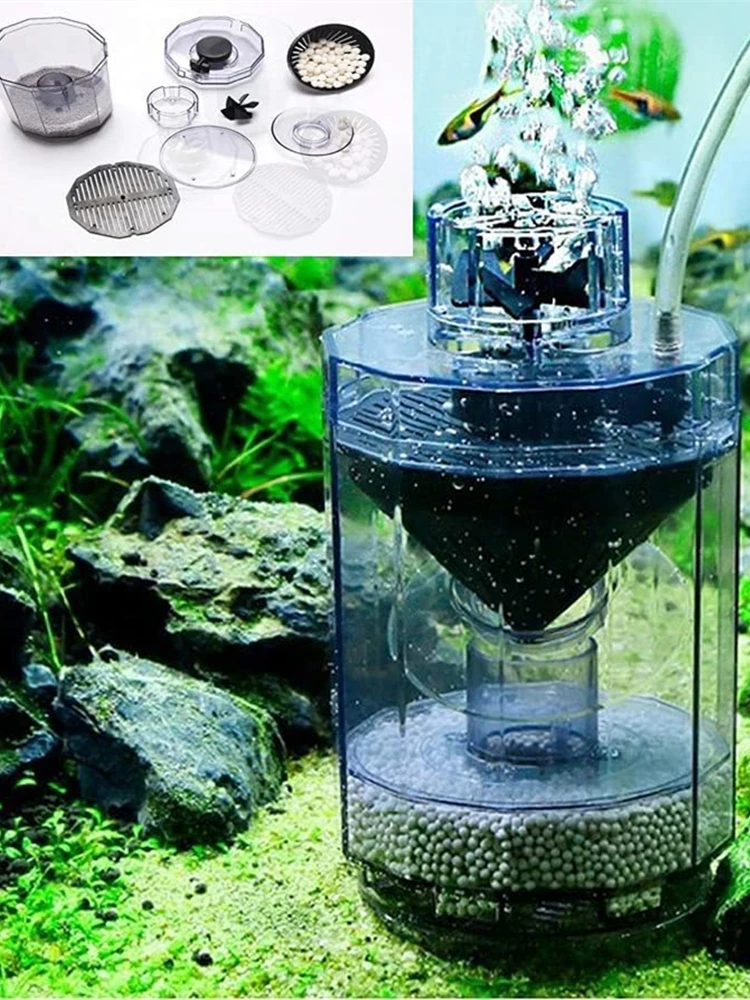 Fish Stool Suction Collector Aquarium Tank Fully Automatic Fish Poop Stool Suction Separator Filter Collector Vacuum Cleaner