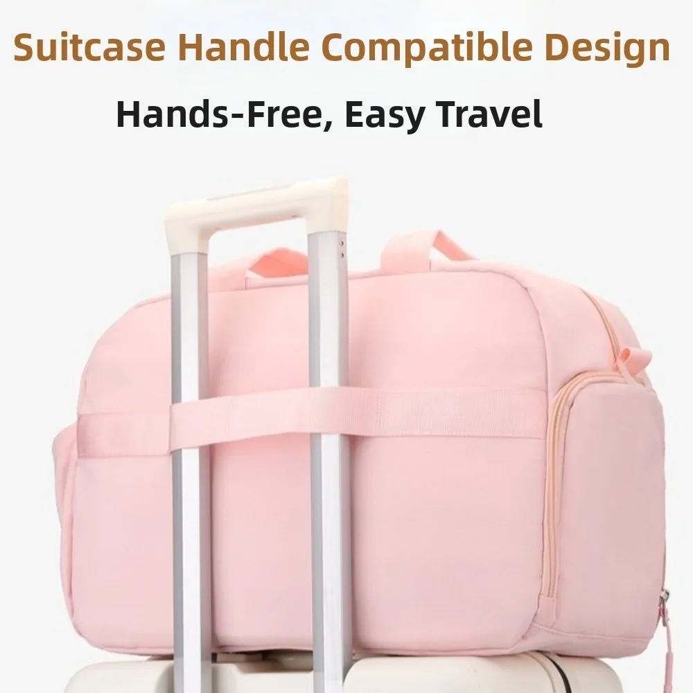 Large Capacity Tennis Racket Bag Waterproof Multi-functional Tennis Crossbody Bag Dry-wet Separation Solid Color Travel Handbag