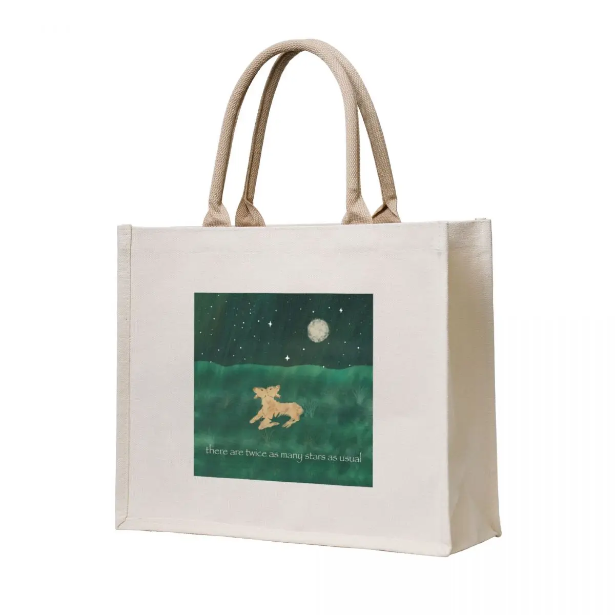 

Twice as Many Stars w/ text Tote Bag shopper bag women canvas Lady bags hand bags