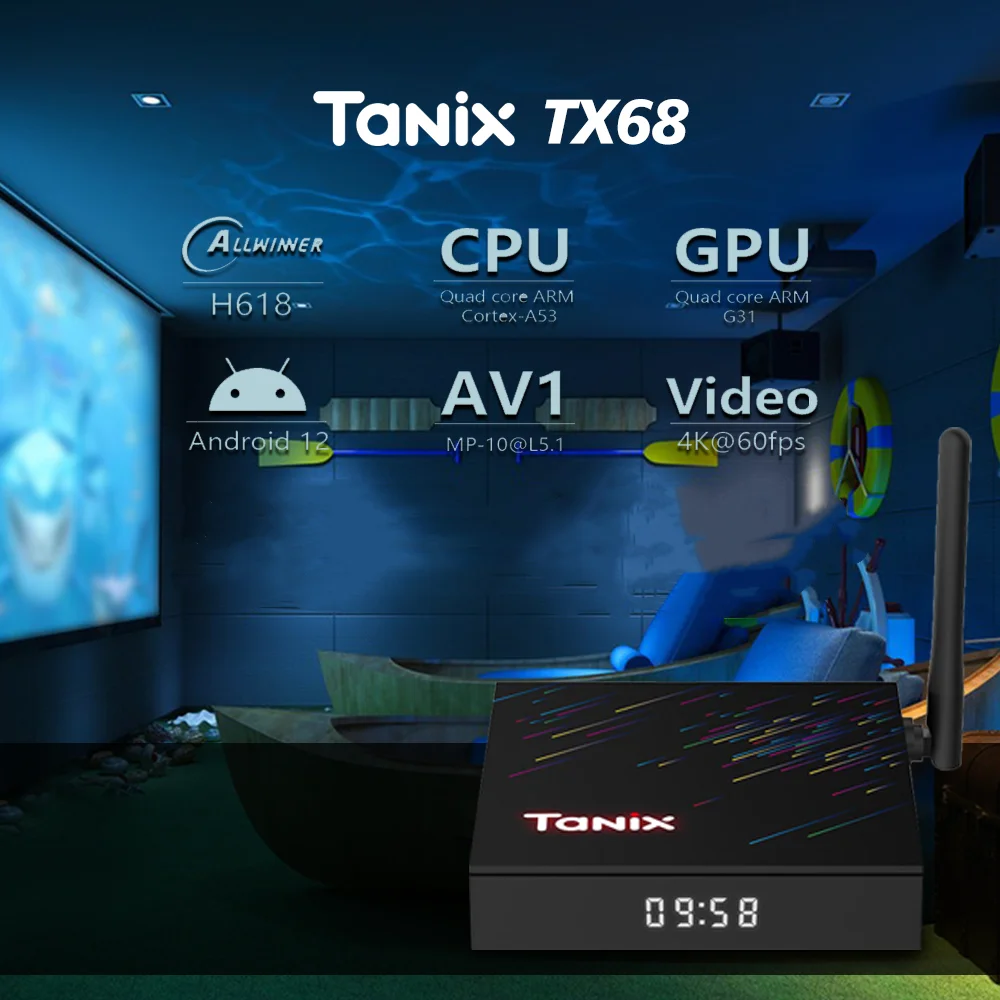 Tanix TX68 TV Box Android12 Al - Netflix Home Cinema ulasan dan harga