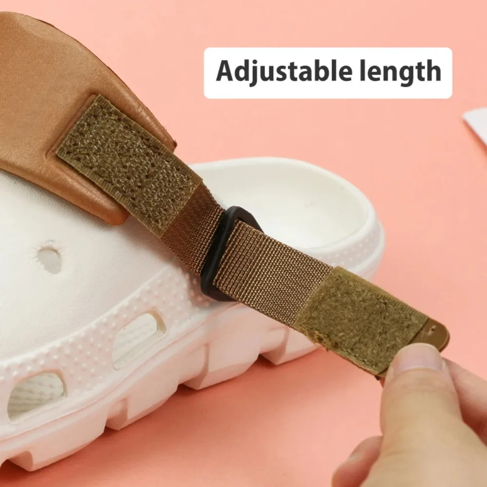 New EVA Beach Slippers Sandals Straps Adjustable DIY Hole Shoes Back Strap Garden Shoes Heel for Croc Shoes