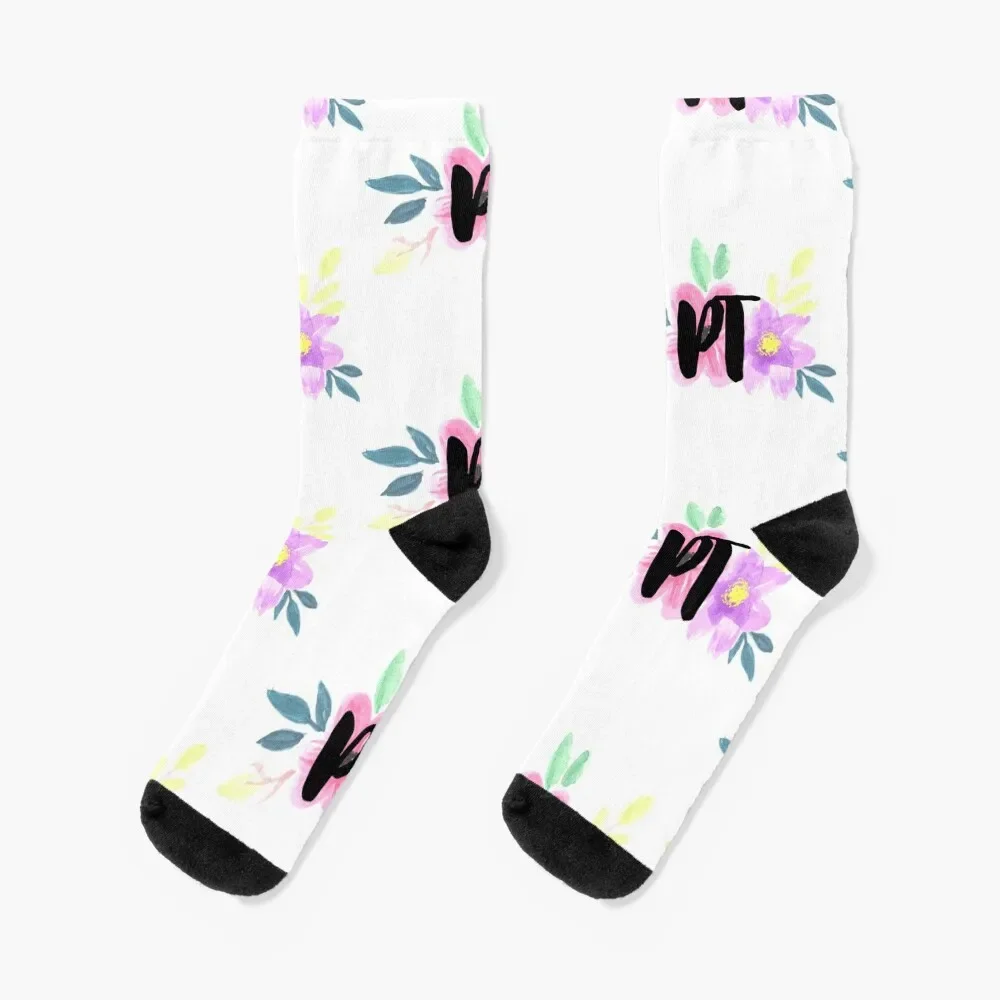 Floral Physical Therapist Socks winter gifts football happy Socks Men's Women's