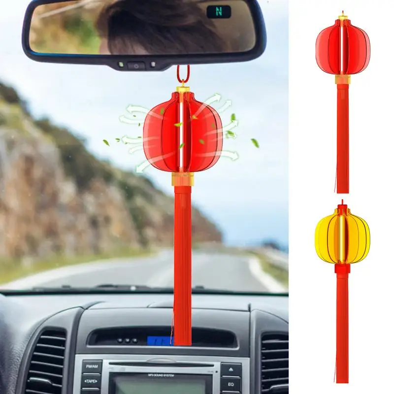 Car Fragrance Car Air Freshener Pendant Perfume Aromatherapy Aromatherapy Perfume Red Lantern Car Accessories Decorative Oil