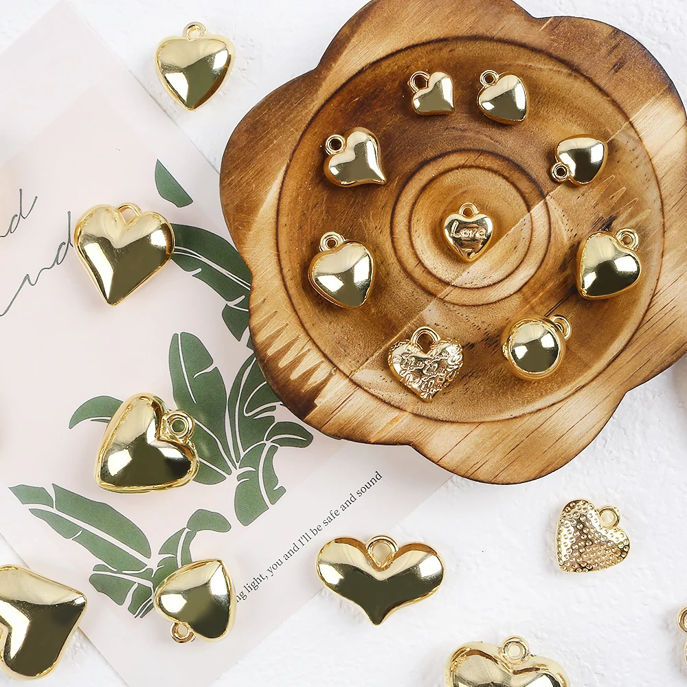 Ccb Material Geometry Various Shapes Heart Shape Pendant Diy Bracelet Necklace Pendant Jewelry Making Materials Diy Accessories