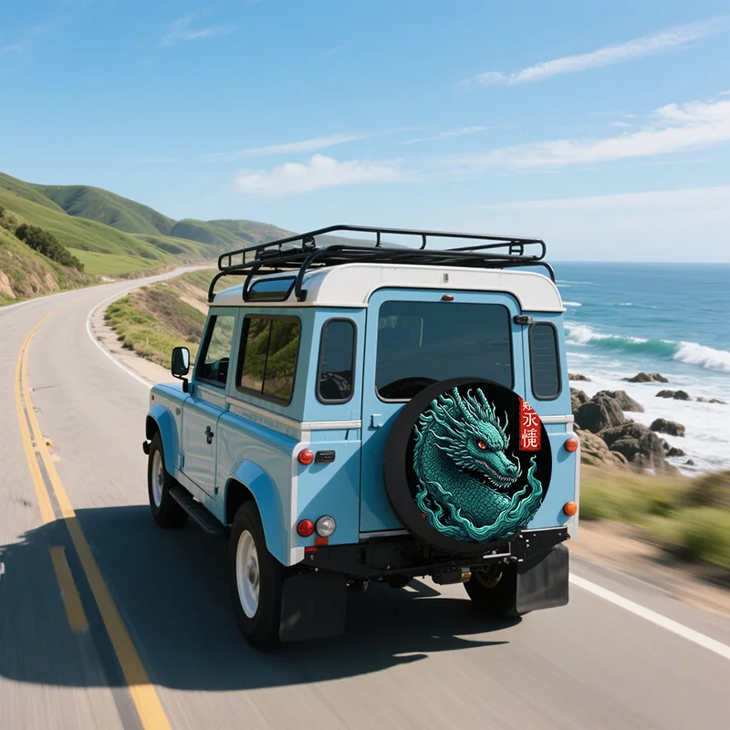 1pc Of High-Definition Printed Quality Tire Covers Available In Multiple Sizes Including 28, 30, 32, And 34, Suitable For Variou