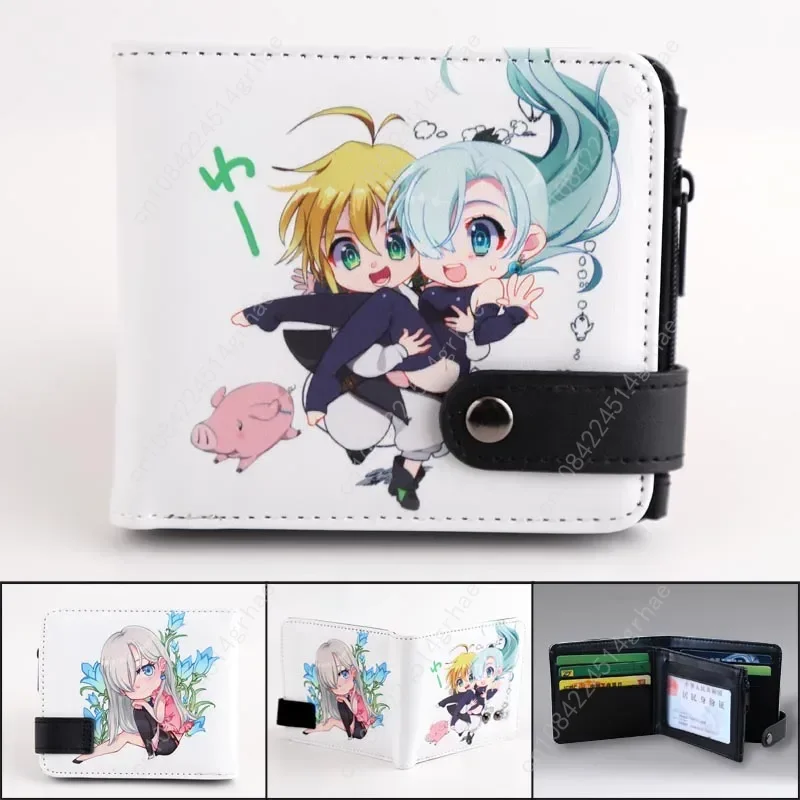 

The Seven Deadly Sins Meliodas Men Wallets Fox's Sin of Greed Ban Card Holders with Coin Pocket