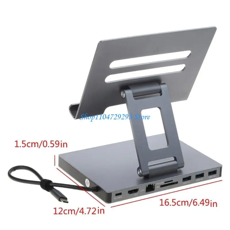 Y2GD 9 in 1 stazione docking Typc USB 2XHDMI4K USB3.0 5 Hub USB Hub porta laptop