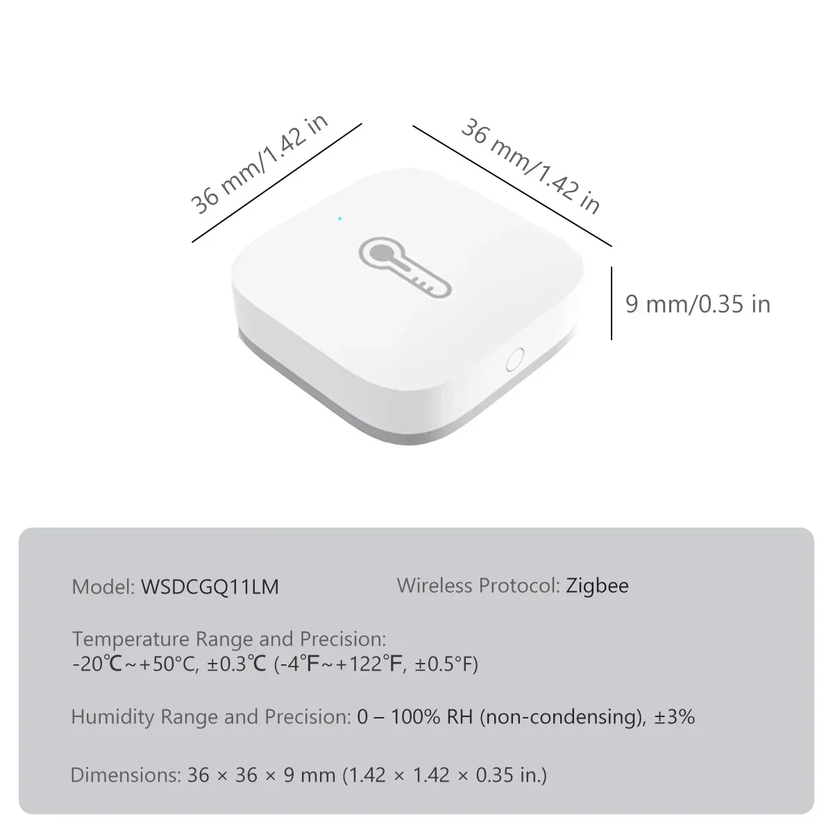 مستشعر درجة الحرارة Aqara Zigbee مستشعر درجة الحرارة والرطوبة الذكي لجودة الهواء، مسألة المنزل الذكي لتطبيق Apple Homekit
