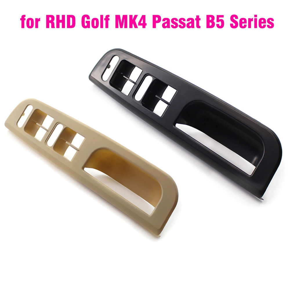 RHD Black Window Switch Control Panel Trim For VW Passat B5 Golf MK4 Jetta Bora 3B2867172 Aftermarket Replace