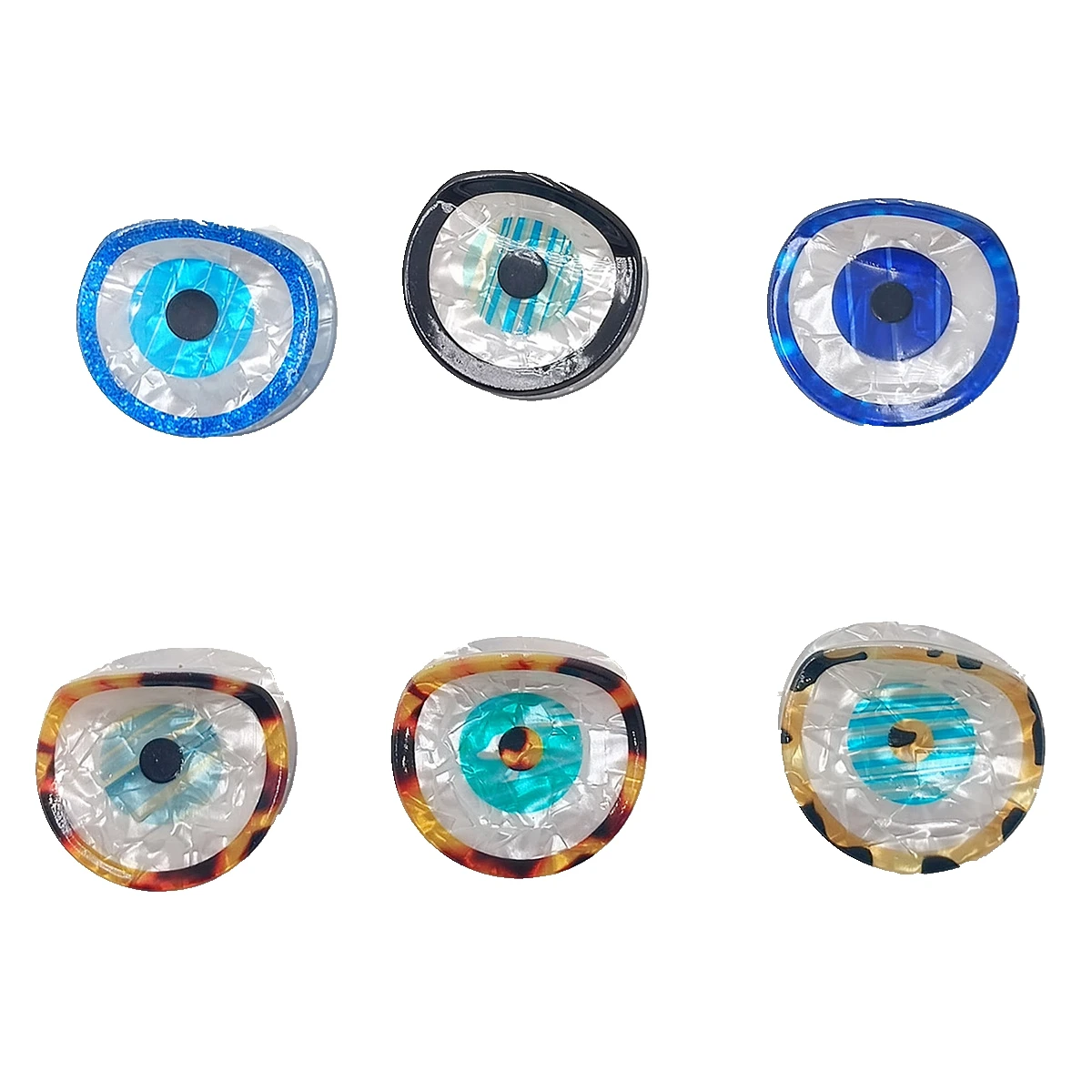 1/2 PCS New Creative Personalized Devil's Eye Black Cat Hair Claw Shark Clip For Women Girls Hair Accessories