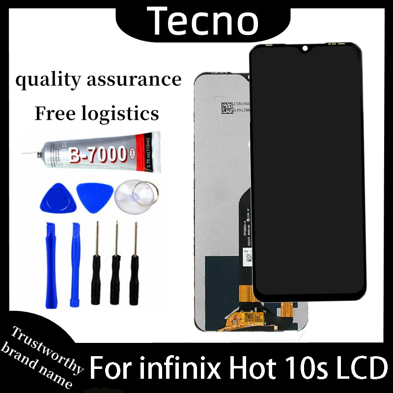 6.82 Inch Nieuwe X689 Lcd Voor Infinix Hot 10T 10S X689c X689d Lcd-Scherm Touchscreen Digiziter Assemblage Reparatie Onderdelen