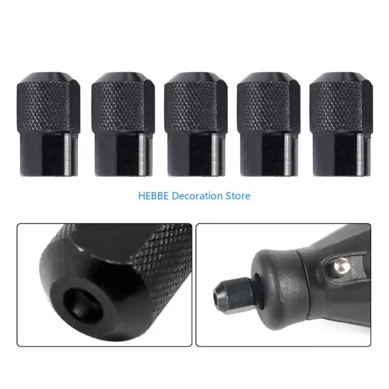 B0KC 5Pieces Replacement Drill Keyless Bit Chuck Shank Rotary Tool Chuck