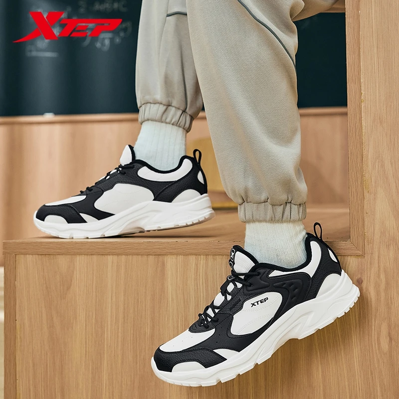 Xtep Cotton Shoes For Men 2024 Winter Warm Soft Sports Shoes Trendy Retro Durability Comfortable Sneakers 876419370025