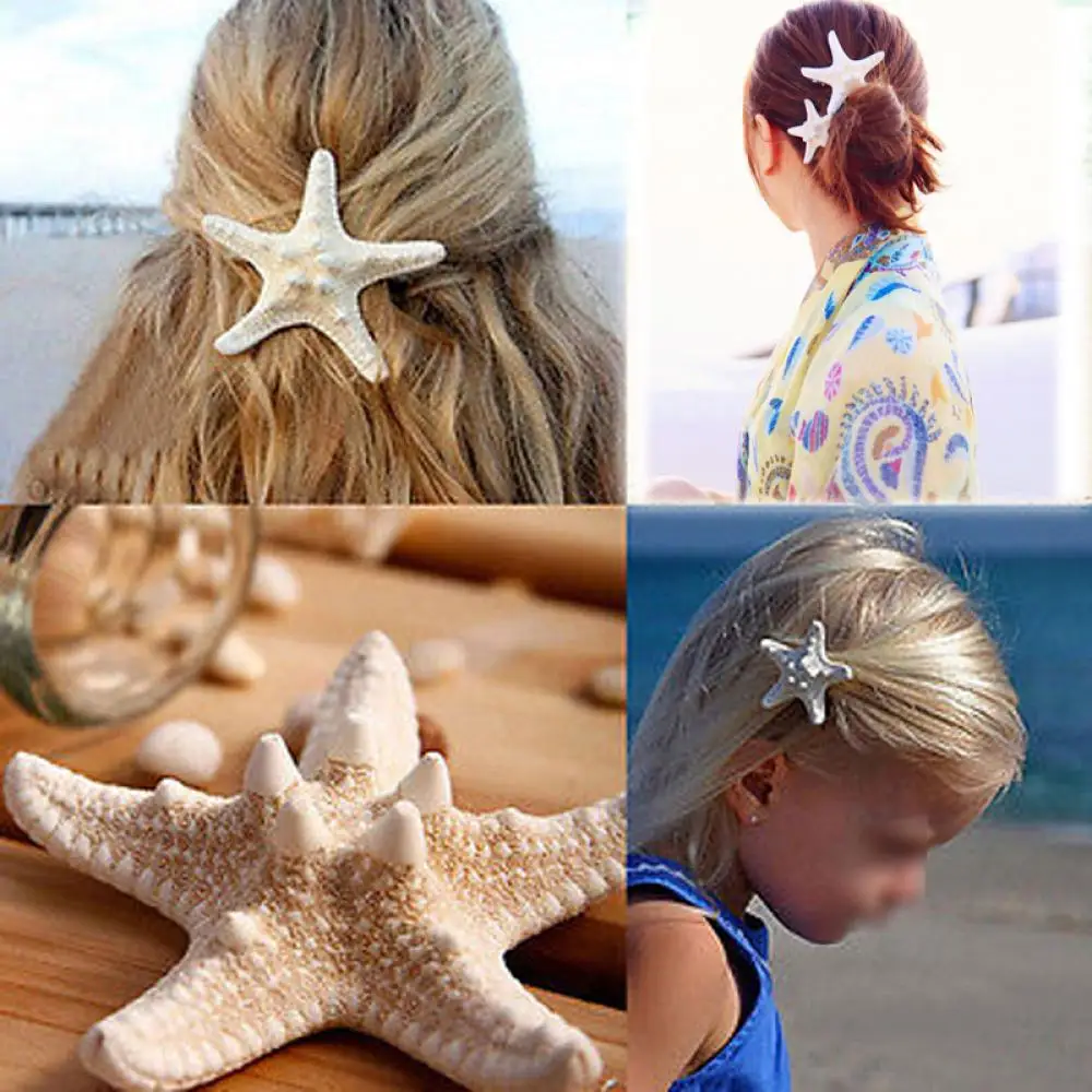 2 pcs Womens Girls Elegant BEAUTY Starfish Sea Star Hairpin Hair Clip