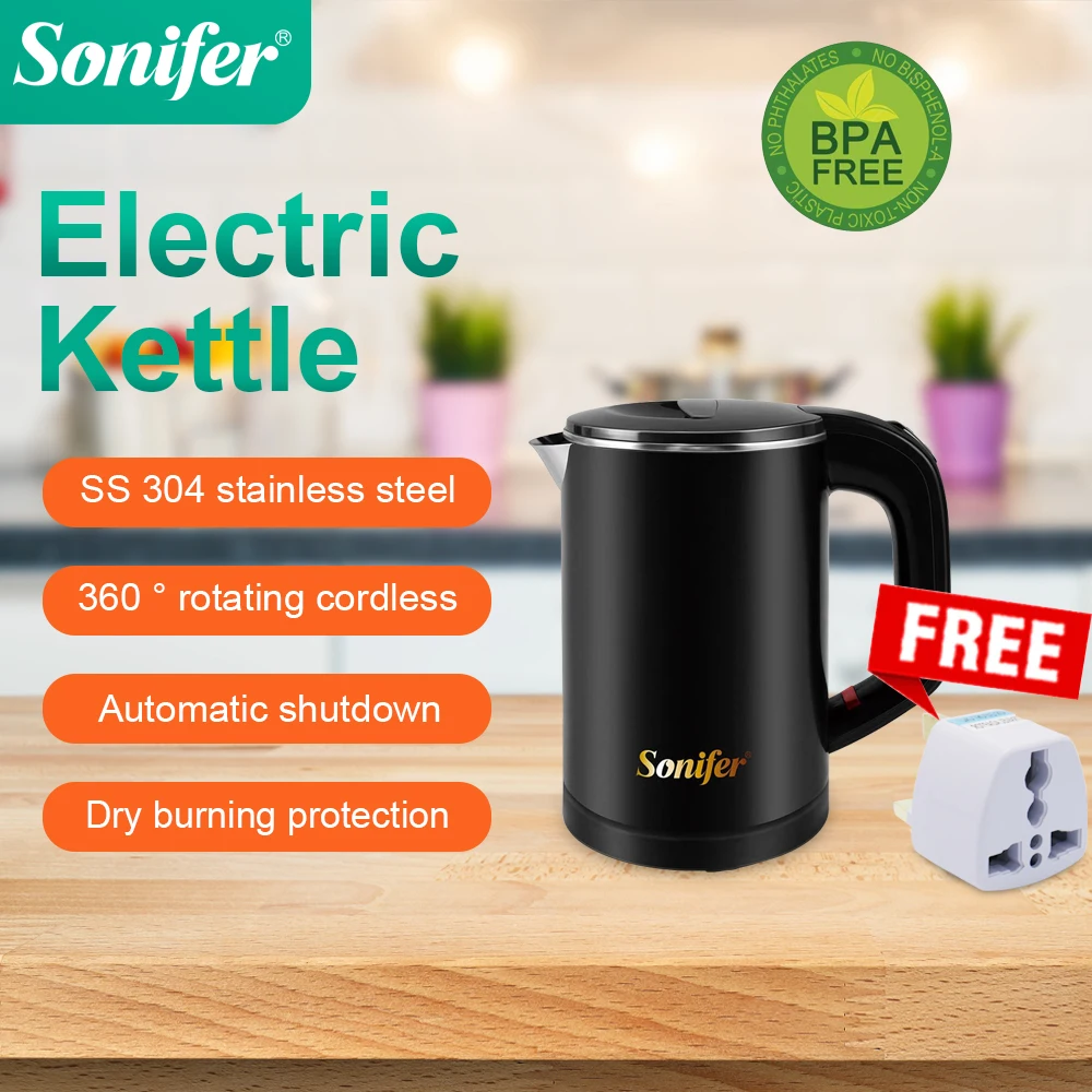 Sonifer Sonifer 0.6L Mini Electric Kettle SF-2058, Travel Size Water Boiler, 304 Stainless Steel Seamless Inner, 600W, Auto Off - Aliexpress Deal