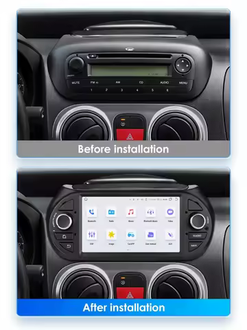 OSSURET Carplay Android Auto Car Radio for Fiat Fiorino / Citroen Nemo / Peugeot Bipper Car Intelligent Systems Autoradio 7862