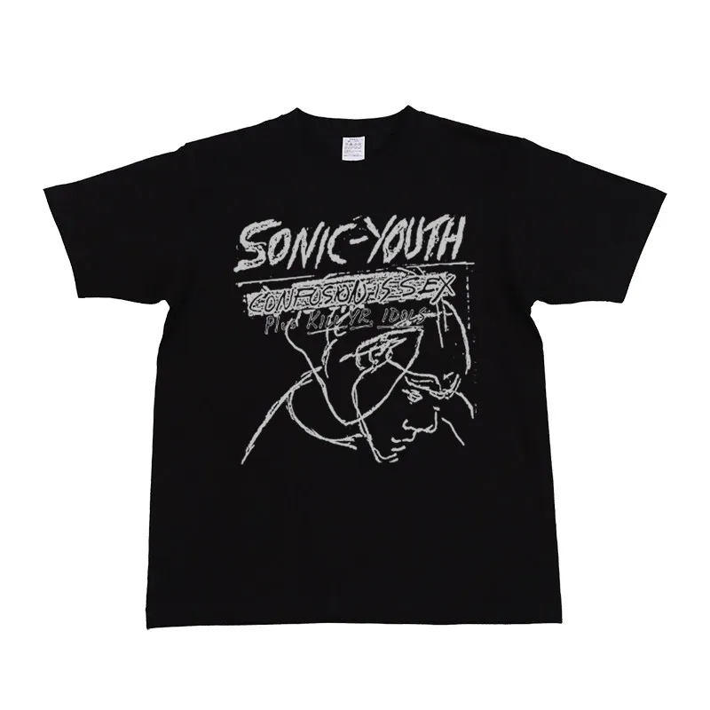 Speed Sound Youth Rock Band Punk Black Simple Cotton Short-Sleeved T-Shirt