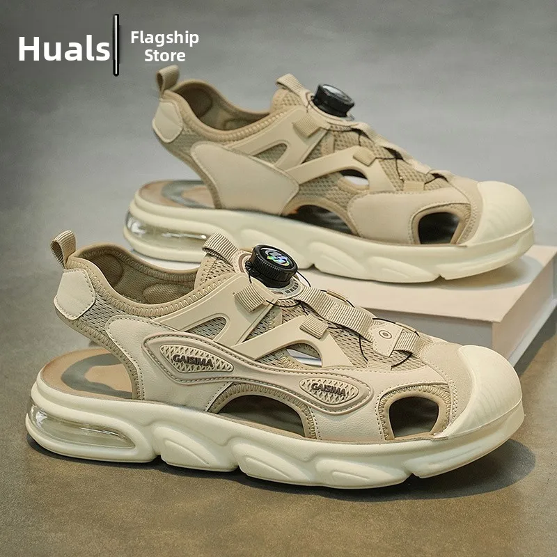 

Men's Summer Fashion Sandals Outdoor Anti-slip Thick Bottom Driving Sports Casual Water Crossing Stream Beach Sandals