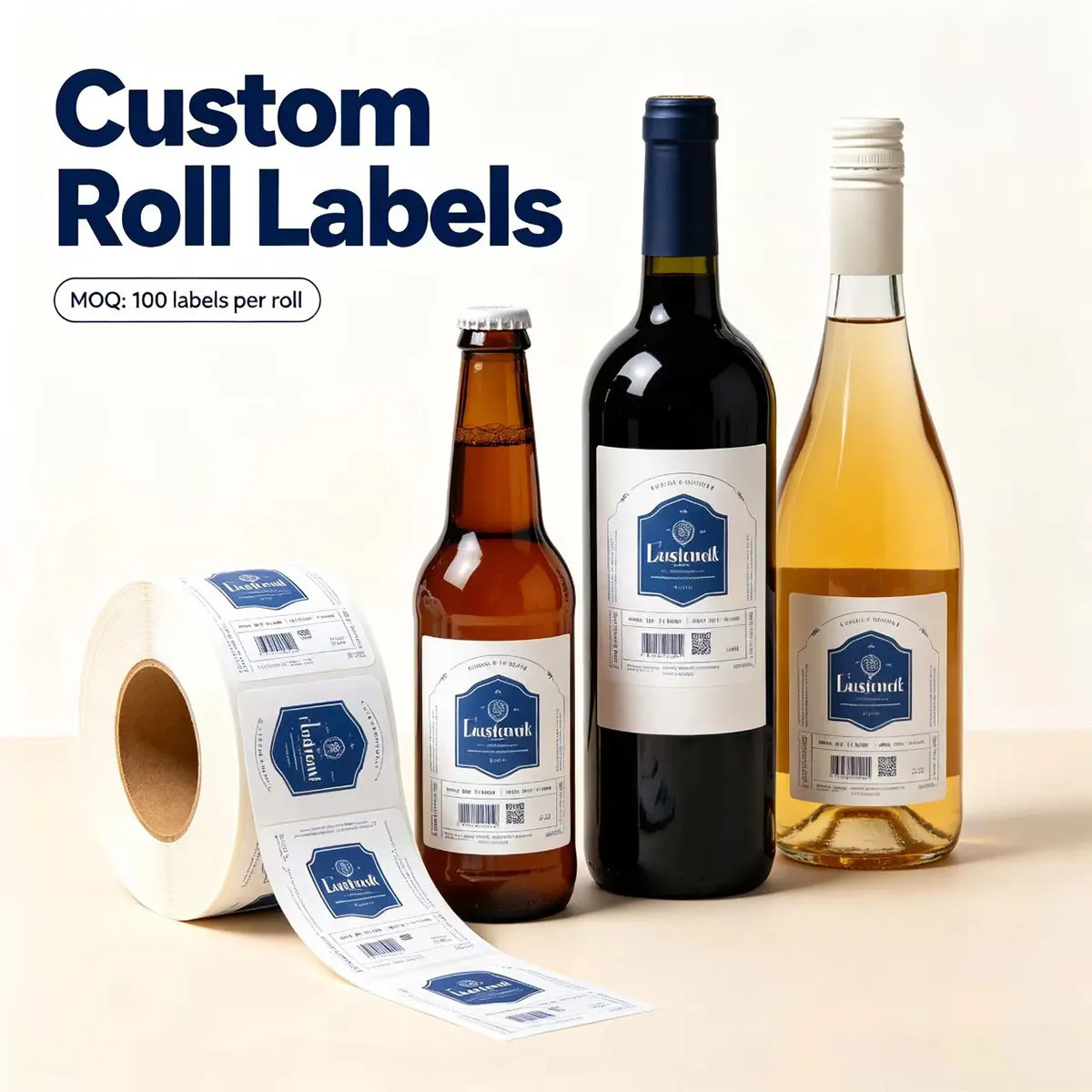 Custom Printed Roll Labels: Design Your Own Logo, Thank You stickers, Packaging Sealing Labels - Fully Customizable view 2