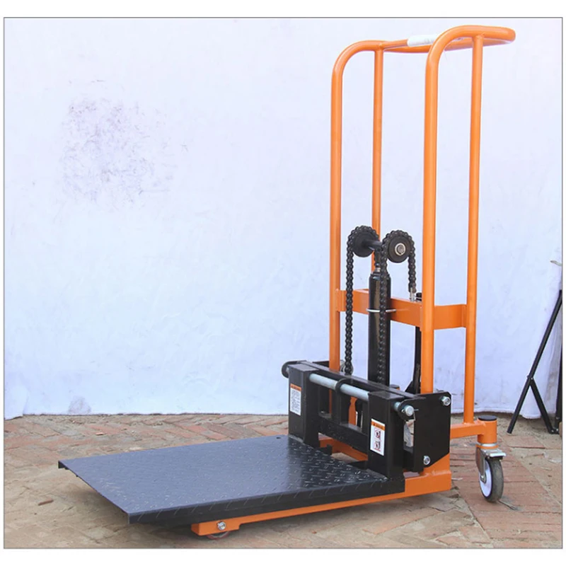 For Small Manual Lift Forklift Hand Push Hydraulic Lift Car Micro Loading and Unloading Truck Lift Truck Household Truck