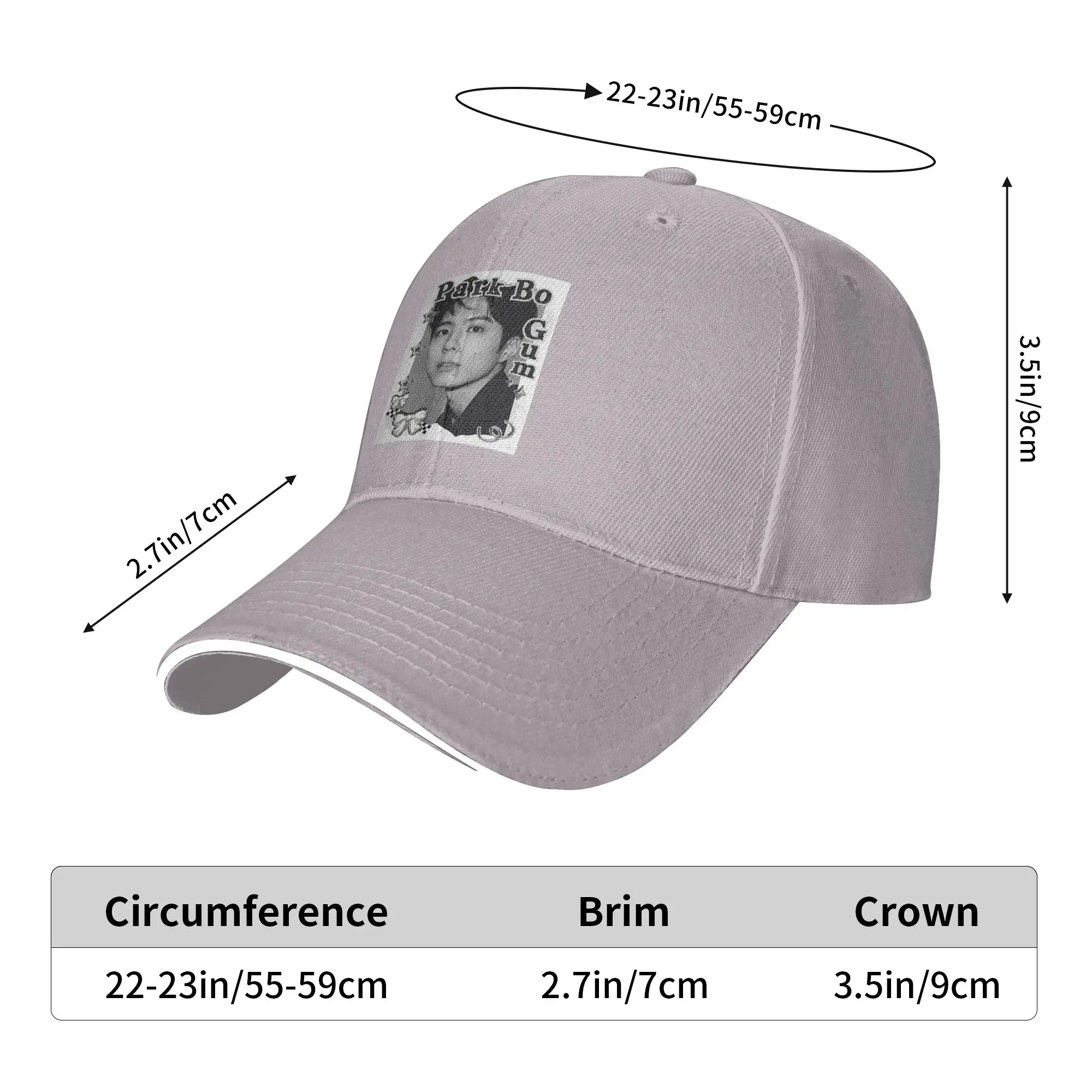Park Bo Gum Kpop Cap Casual Baseball Caps Adjustable Hat Hip Hop Summer Unisex Baseball Hats Customizable