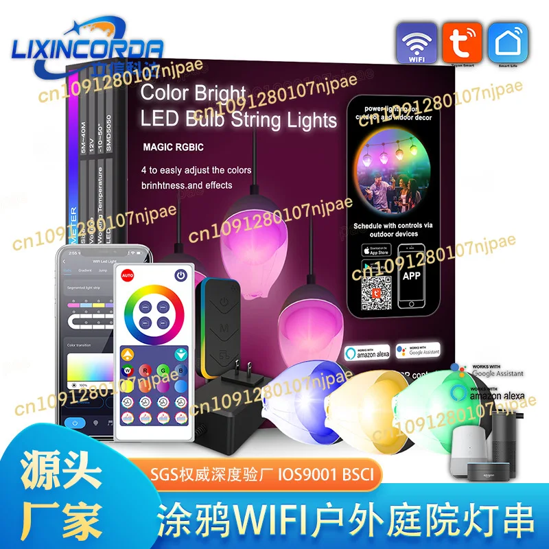 

Светодиодный рабочий сад, проточная вода, красочная музыка, световая строка с голосовым управлением Bluetooth, уличная лампочка RGB, семи на открытом воздухе