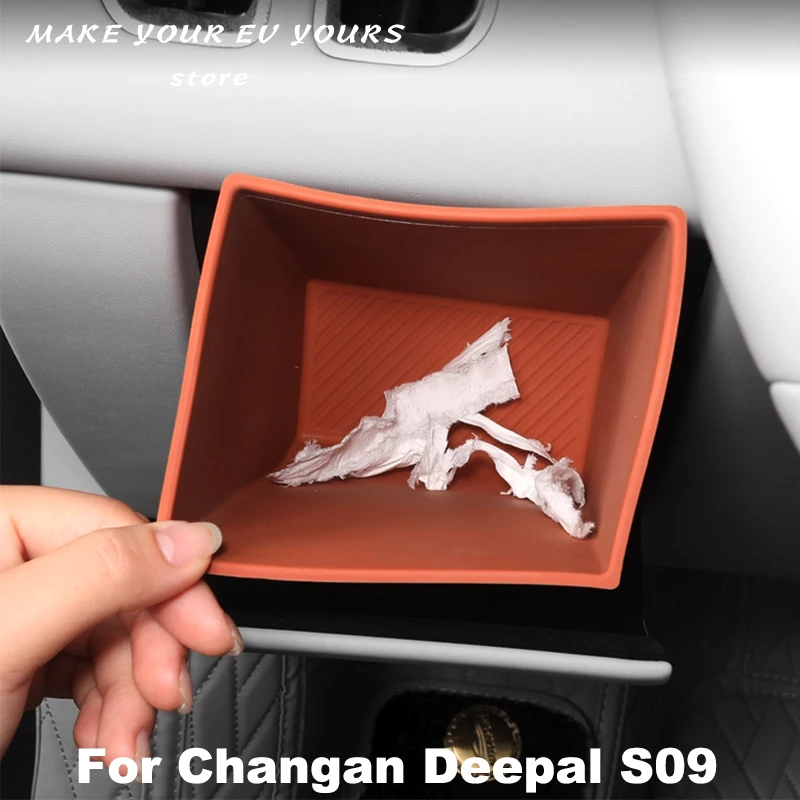 ل Changan Deepal S09 2025 2026 تصفيف السيارة صندوق تخزين السائق التقسيم صندوق القفازات منطقة التخزين صندوق تخزين اكسسوارات السيارات